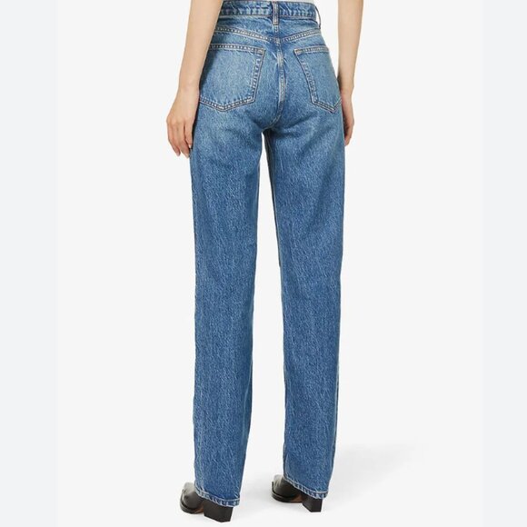 Reformation Liza High Rise Straight Leg Jeans in Laguna Blue Medium Wash 30 - Picture 2 of 8